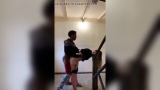 Horny Babe Pounded Hard On the School Stairway By a Big Black Cock Leaked Video