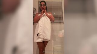 Anna Beggion Horny Nerdy Petite Sucking And Fucking Wall Mounted Dildo In Bathroom Video