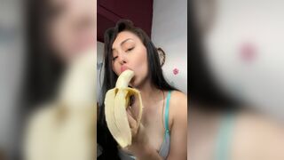 Theadriannalopez - Asian Latina Deep Blowjob Banana