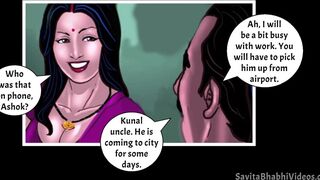 Savita Bhabhi performed the duty of daughter-in-law with her husband’s uncle!
 Indian Video