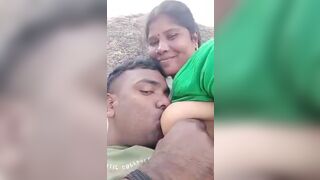 The brother-in-law, after drinking milk of sister-in-law, made her sit on his cock in the field.
 Indian Video