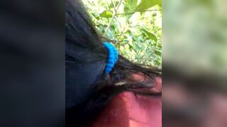 aunt sucked behind open bushes
 Indian Video