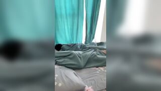 Hot sexy russian blowing sleeping friend