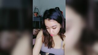 Gorgeous Asian Cam Girl Showing off Her Pussy and Big Tits in Live Video