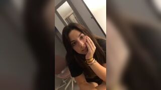 Gorgeous horny spanish girl spreads her ass and nip slip on periscope