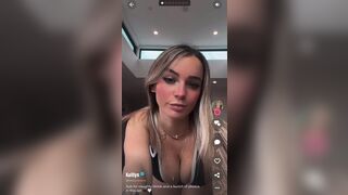 Kaitlyn Krems Showing Her Cleavage On Tiktok Video