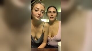 Gorgeous blonde girl nipslip on periscope