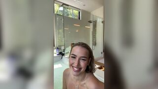 Elena Kamperi Live Stream On Bathtub With Her Amazing Titties Out Talking With Fans Onlyfans Video