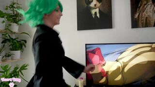 Amateur PAWG Tatsumaki Cosplay Enthusiast Perfectly Performs Blowjob, Deepthroat, Handjob, and Gets Banged