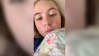 Gorgeous amazing blonde girl goes naked on periscope