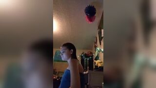 Hot young undressing in periscope