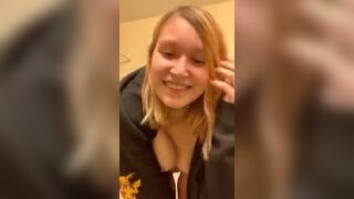 Gorgeous blonde american young naked on periscope