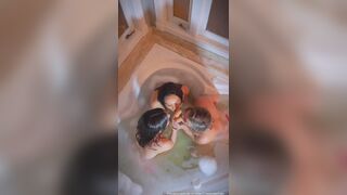 Crislainechan And Brenda_alke Horny Lesbians Kissing And Sucking Didlo In Shower Video