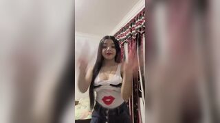 Teen Girl With Bouncy Tits Hot Tiktok Dance Video