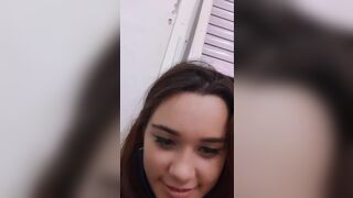 Sexy cute girl flashing her titties and wet pussy live